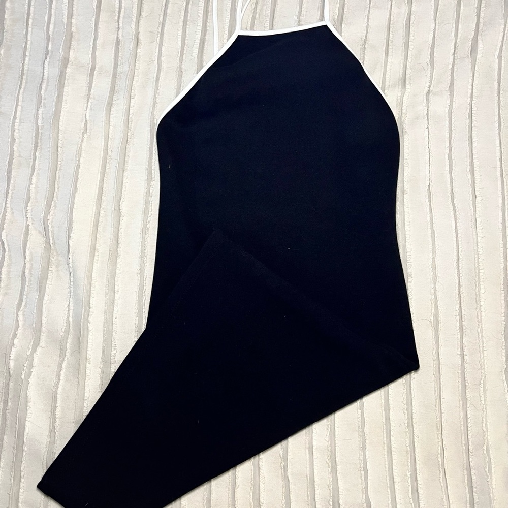ZARA Black Bodycon Mini Dress with asymmetrical back Size S